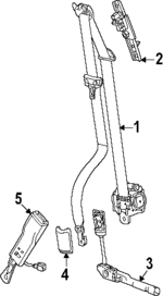 85040129 - Electrical: Belt &amp; Retractor for Cadillac: OPTIQ | Chevrolet: Equinox EV Image