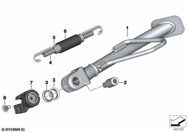 46538558220 - Frame and Mounting Parts: Side Stand -  for BMW-Motorrad Image image