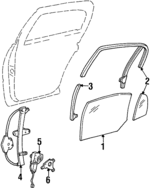 F8VZ5425712AA - Body: Door Glass for Lincoln: Town Car Image