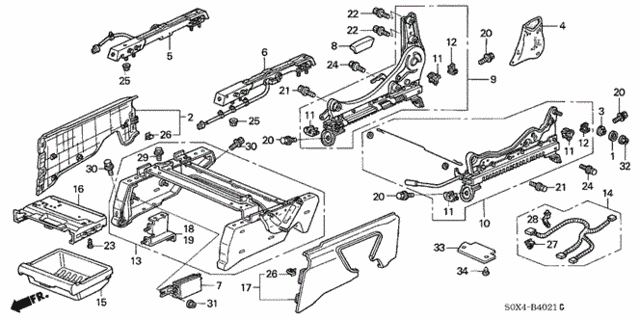 Front Seat Components (R.) (2) for 2004 Honda Odyssey #0