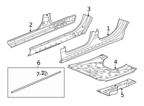 Floor & Rocker for 2010 Saab 9-5 #0