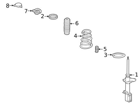 Struts & Components for 2004 Subaru Impreza #1
