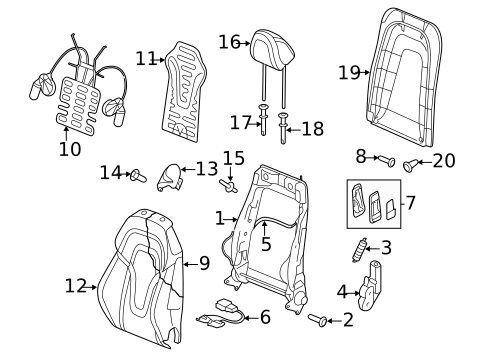 Front Seat Components for 2011 Audi R8 #0