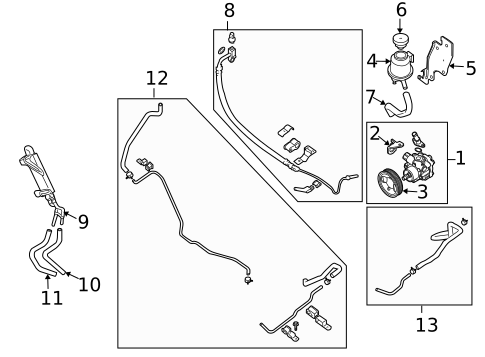 Pump & Hoses for 2012 Nissan TITAN #0