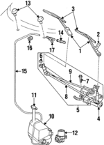 4864634AB - : Washer Pump for Chrysler: Cirrus, Sebring | Dodge: Stratus, Viper Image