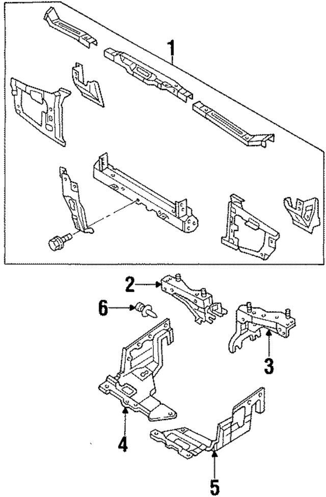 F32Z16138B - Cooling System: Radiator Support for Ford: Probe Image