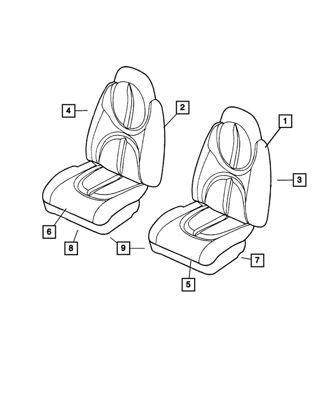 XB751DVAA - : Front Seat Cushion for Mopar Image