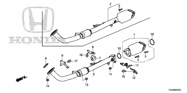 Exhaust Pipe (L4) for 2016 Honda Accord #0