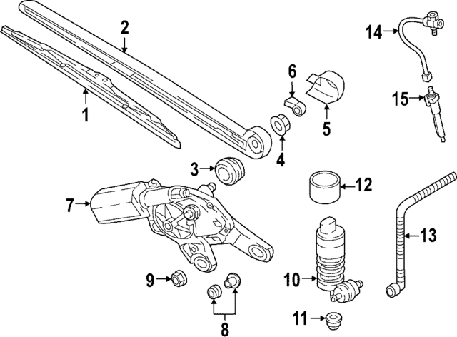 80F955425 - Body: Wiper Blade for Audi Image