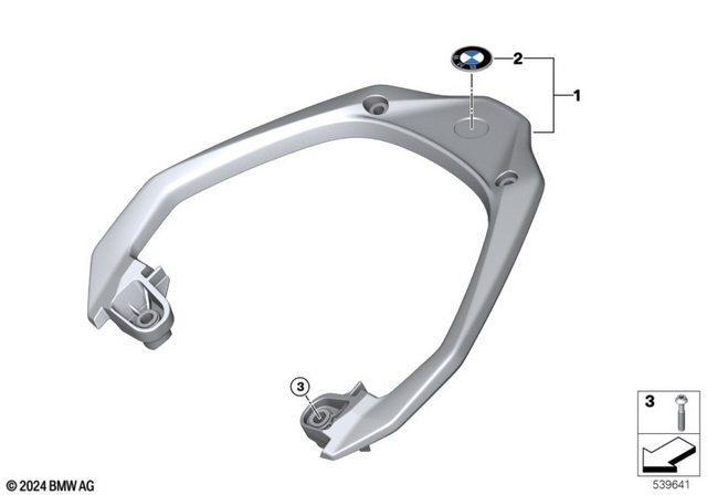 46635A6ECA3 - Frame and Mounting Parts: Handle -  for BMW-Motorrad Image