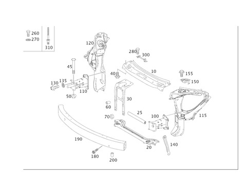 Front Stiffening and Radiator Support for 2009 Mercedes-Benz GL320 #0