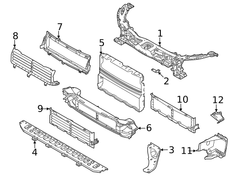 Radiator Support for 2022 Land Rover Discovery Sport #0