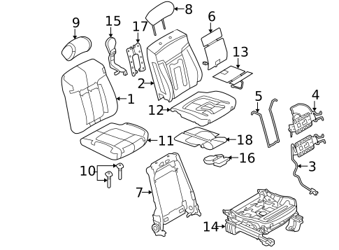 Front Seat Components for 2010 Ford F-150 #0