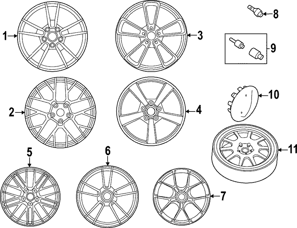 Center Cap - Porsche (9P1-601-149-A-OB5)