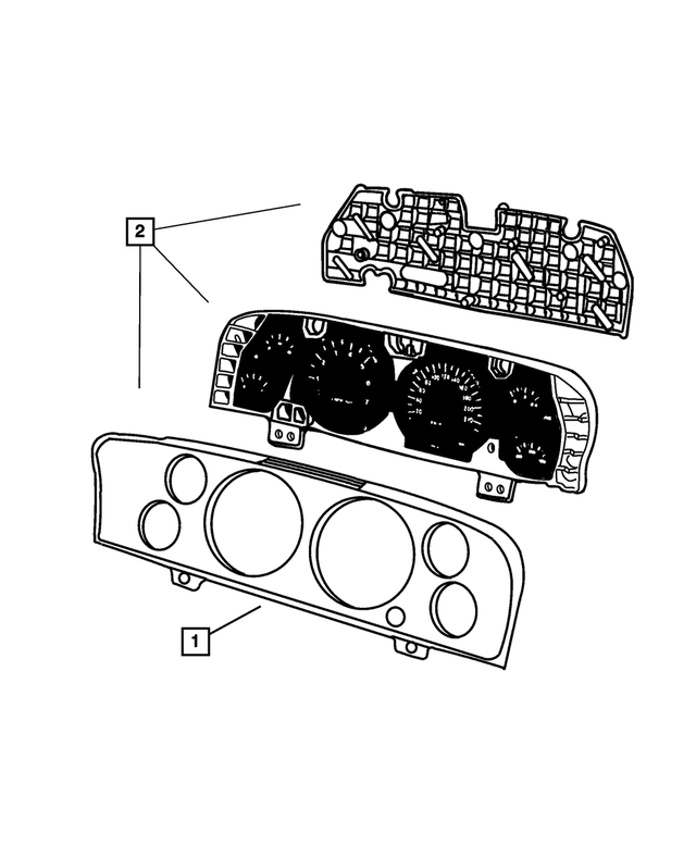 5172329AB - Instrument Panel and Radios and Consoles: Cluster for Mopar Image image