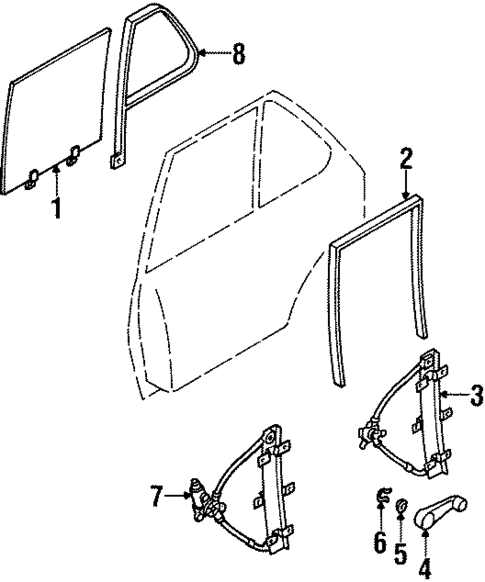 Rear Door for 2004 Isuzu Rodeo #1