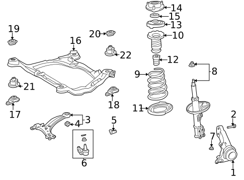 Suspension, Springs & Related Components for 2003 Toyota Camry #0