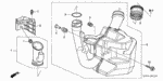 17212PE2000 - Electrical/Exhaust/Heater/Fuel: RUBBER A, AIR CLEANER HOUSING MOUNTING for Honda Image
