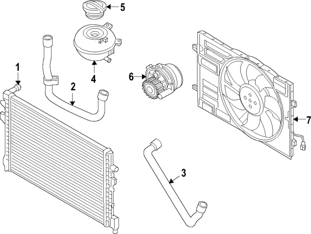 4L965567 - Cooling System: Water Pump for Volkswagen Image