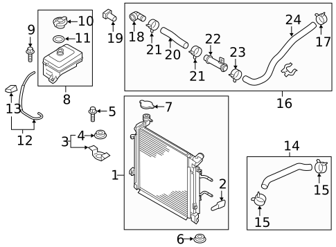 Radiator & Components for 2018 Kia Niro #5