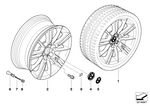 36117843841 - : Light Alloy Rim Ferricgrey 36907111 for BMW Image