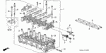 12100RAAA01 - Engine: CYLINDER HEAD ASSY. for Honda Image