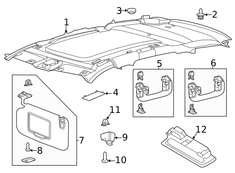 Interior Trim - Roof for 2025 Lincoln Aviator #0