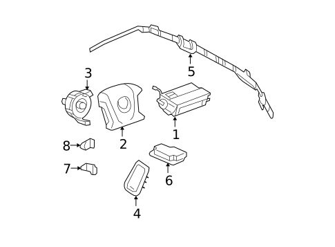 Air Bag Components for 2010 Cadillac DTS #0