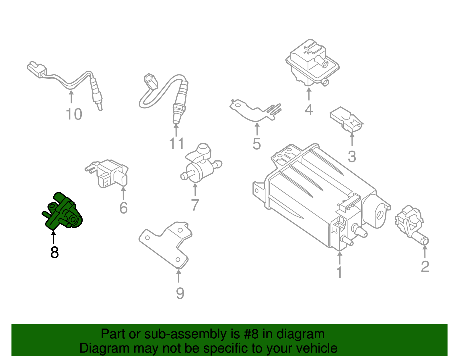 2014-2023 Nissan Purge Control Valve (l33 A36 Z52 R52 S35
