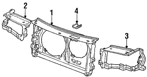 Radiator Support for 1994 Audi V8 Quattro #0