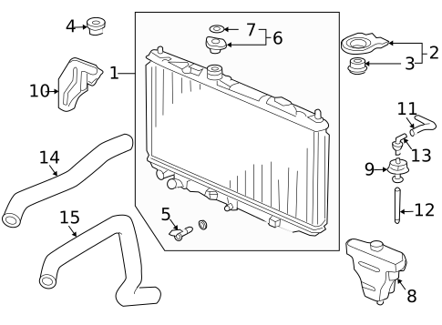 Radiator & Components for 2005 Honda Accord #0