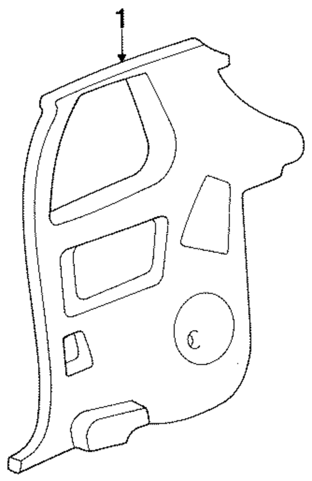 K770GL7 - Body: Quarter Trim for Mopar Image