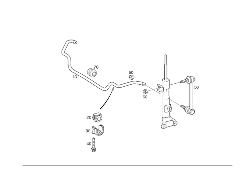 Torsion Bar, Front for 2003 Mercedes-Benz CLK55 AMG #0