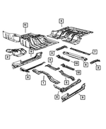 68003519AD - Body Sheet Metal Except Doors: Rear Floor Pan for Mopar Image