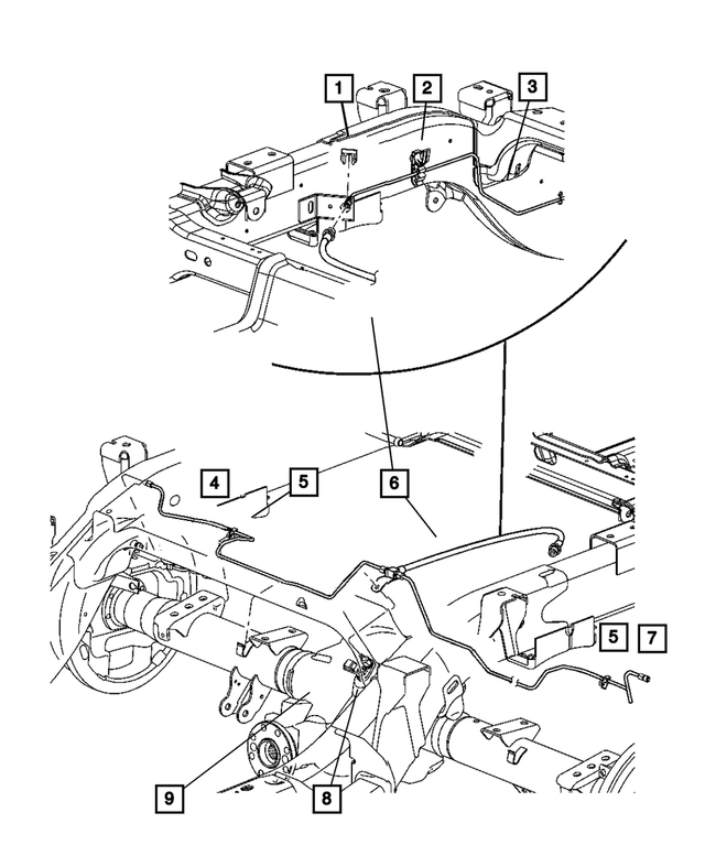 52013478AF - Service Brakes: Brake Tube, Right for Mopar Image