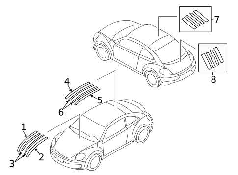 Stripe Tape for 2019 Volkswagen Beetle #0