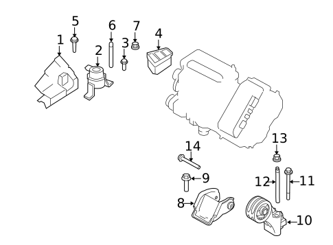 Engine Mounting for 2012 Ford Escape #0