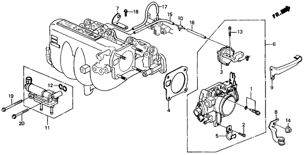 Throttle Body (2) for 1988 Acura Integra #0