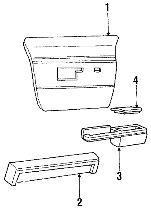 Interior Trim - Rear Door for 1987 Ford LTD Crown Victoria #0