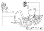 63217289430 - Lighting: Rear Light in the Side Panel, Right for BMW Image