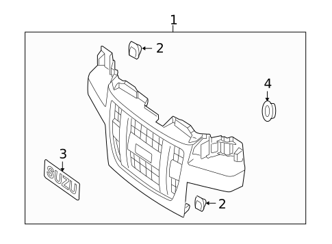 Grille & Components for 2006 Isuzu i-350 #0
