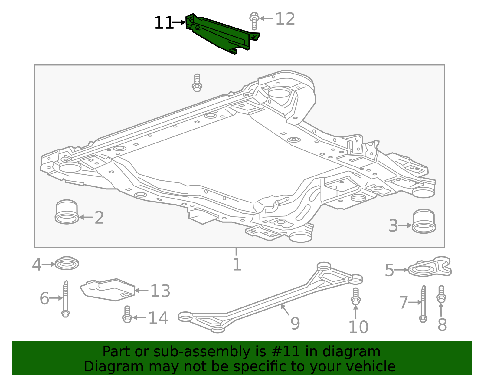 22980456 - High-Quality Passenger Side Member Reinforcement for 2014 ...