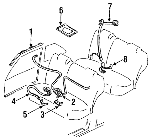 Rear Seat Belts for 1991 Mazda Protege #0