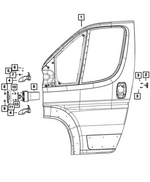68465073AC - Doors, Door Mirrors and Related Parts: Front Door, Right for Mopar Image