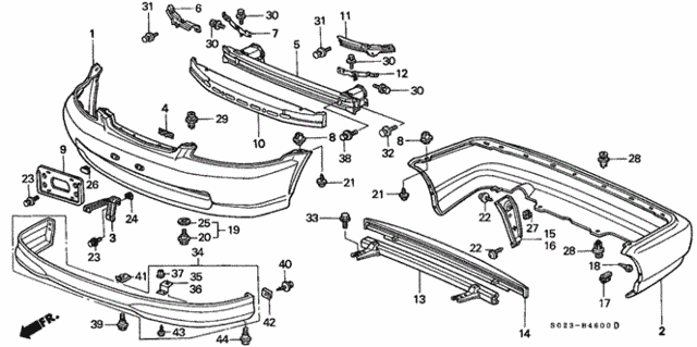 Bumper for 1997 Honda Civic #0