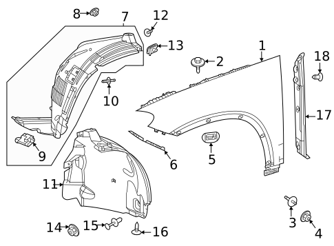 Fender & Components for 2022 Mercedes-Benz GLS 63 AMG&reg; #0