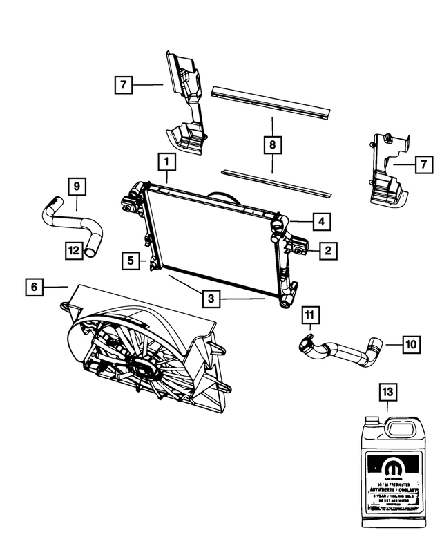 55116920AA - Cooling: Radiator Lower Seal for Mopar Image