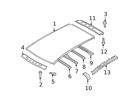 Roof & Components for 2013 Nissan Rogue #0