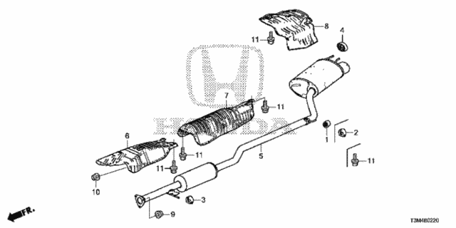Muffler (L4) for 2017 Honda Accord #0