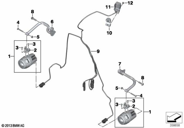 63179457322 - Protection: LED auxiliary headlight for BMW-Motorrad Image